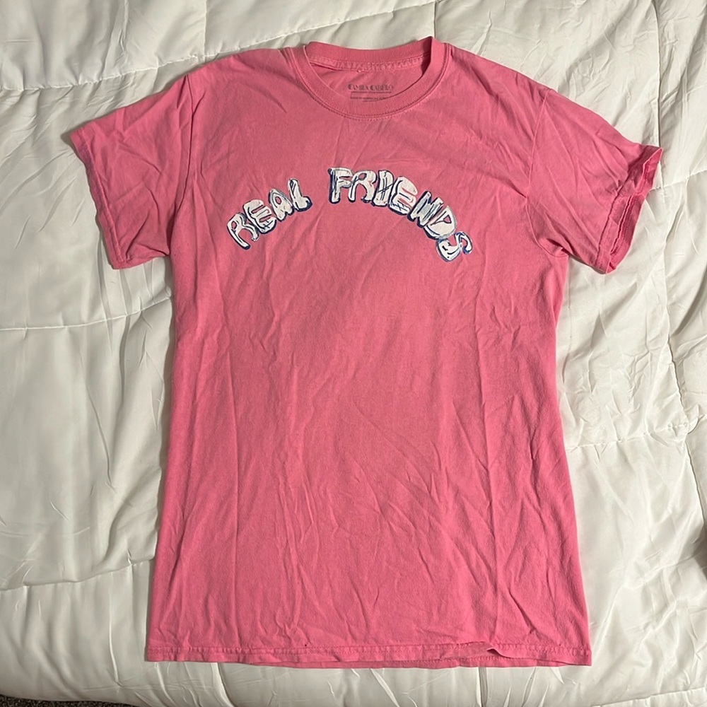 Camila Cabello pink tee shirt
